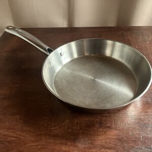 10.5" TFAL Stainless Steel Induction Frying Sauteeing Pan Steel Handle T-Fal